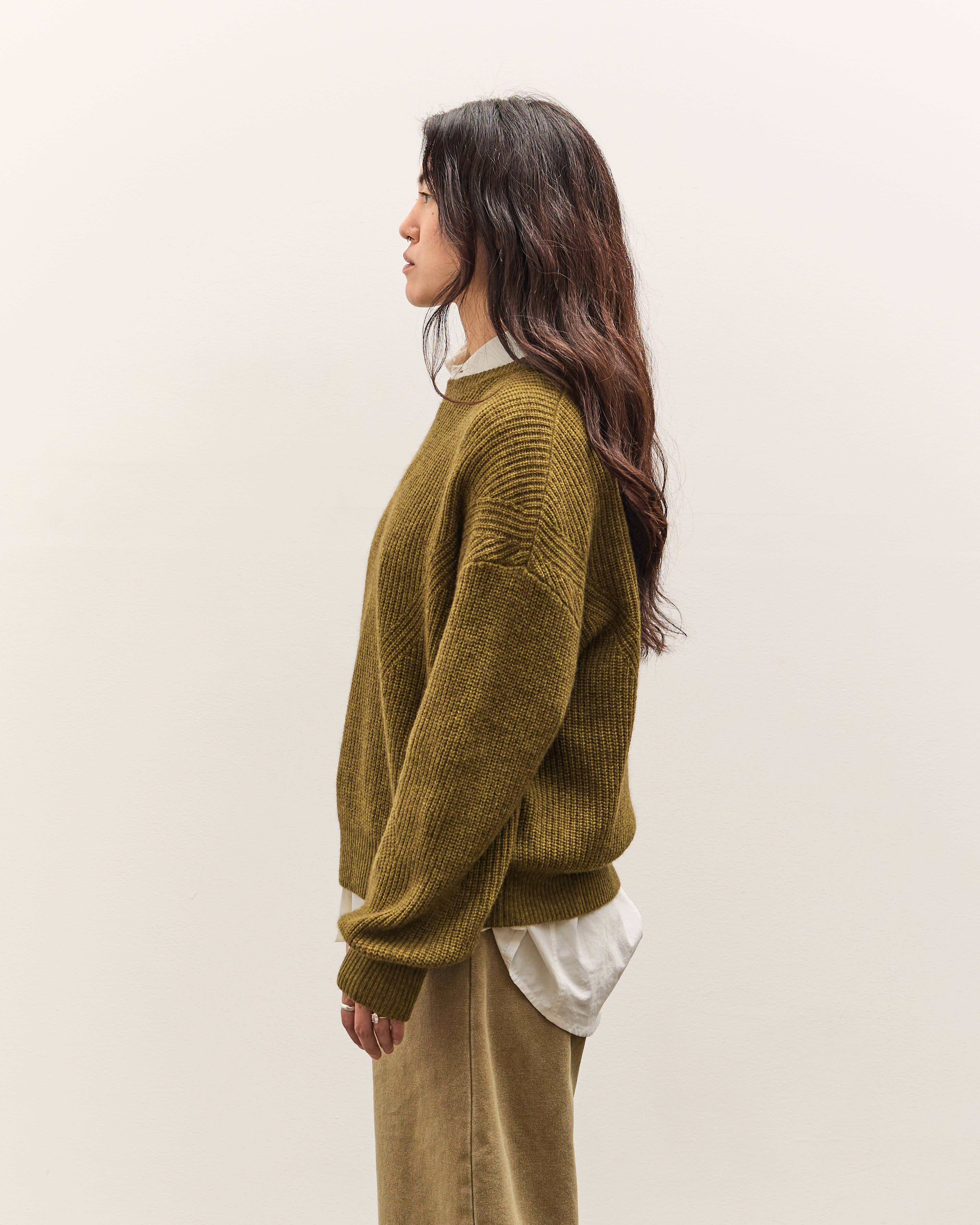 7115 by Szeki Signature Poet Sleeves Sweater, Kelp – Glasswing