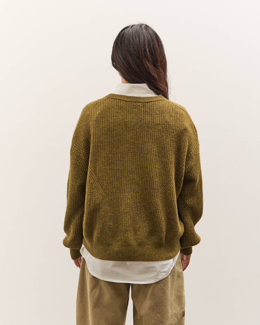 7115 by Szeki Signature Poet Sleeves Sweater, Kelp