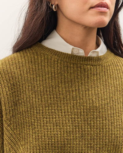 7115 by Szeki Signature Poet Sleeves Sweater, Kelp