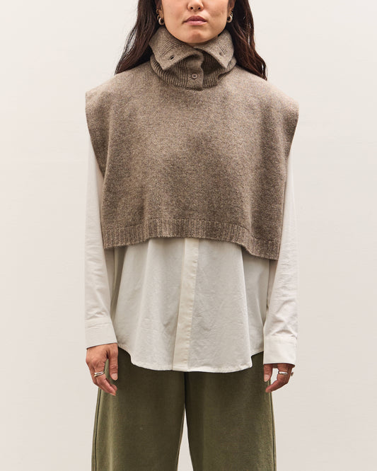 7115 by Szeki Knit Turtleneck Vest, Taupe