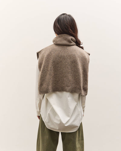 7115 by Szeki Knit Turtleneck Vest, Taupe