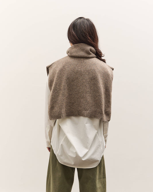 7115 by Szeki Knit Turtleneck Vest, Taupe