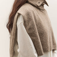 7115 by Szeki Knit Turtleneck Vest, Taupe