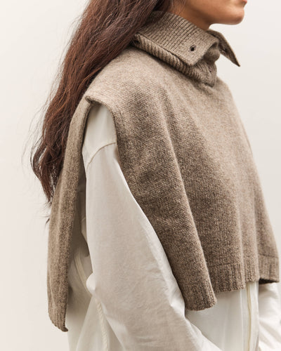 7115 by Szeki Knit Turtleneck Vest, Taupe