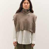 7115 by Szeki Knit Turtleneck Vest, Taupe