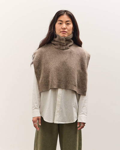 7115 by Szeki Knit Turtleneck Vest, Taupe