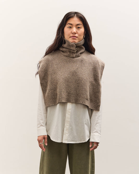 7115 by Szeki Knit Turtleneck Vest, Taupe