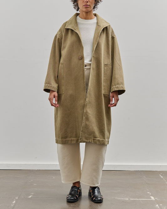 7115 by Szeki Spring Lapel Coat, Washed Kelp