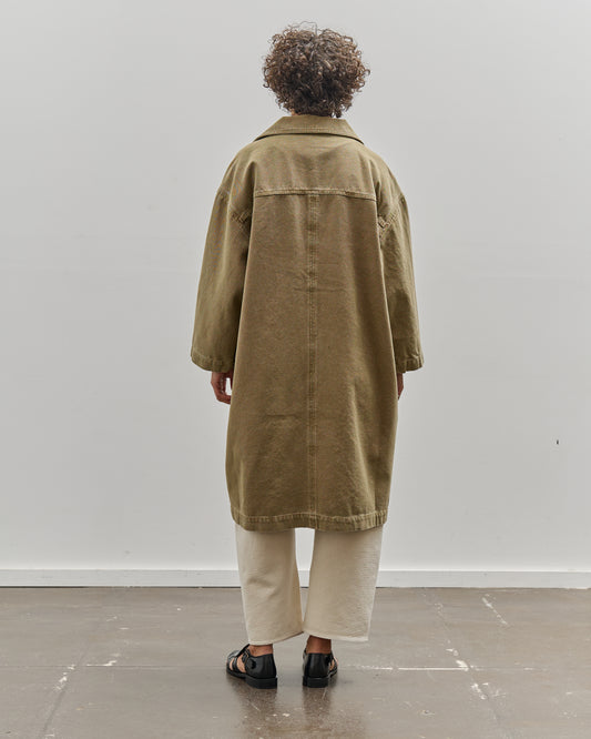 7115 by Szeki Spring Lapel Coat, Washed Kelp