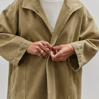 7115 by Szeki Spring Lapel Coat, Washed Kelp