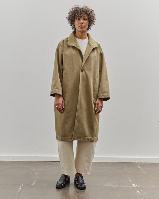 7115 by Szeki Spring Lapel Coat, Washed Kelp