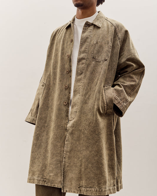 7115 by Szeki Fall Duster Unisex, Spotted Washed Olive