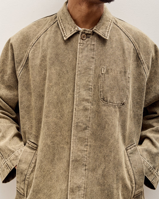 7115 by Szeki Fall Duster Unisex, Spotted Washed Olive