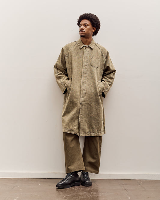 7115 by Szeki Fall Duster Unisex, Spotted Washed Olive