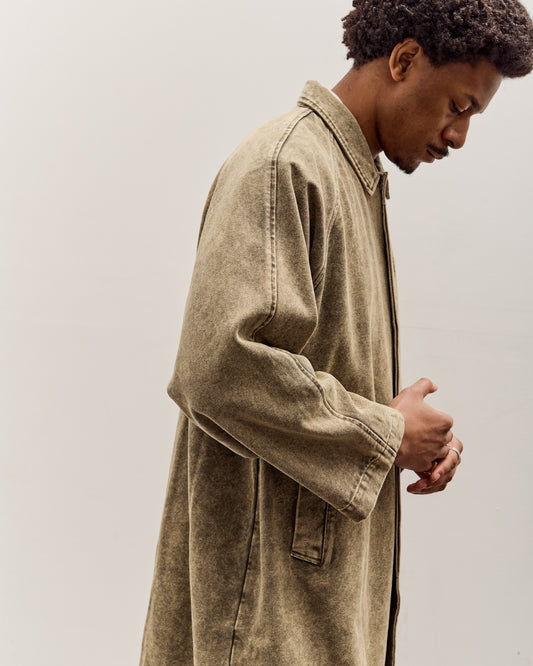 7115 by Szeki Fall Duster Unisex, Spotted Washed Olive