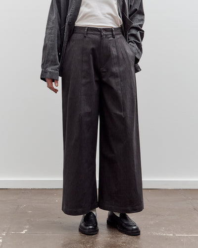 7115 by Szeki Wide-Legged Skate Trouser Unisex, Charcoal Black