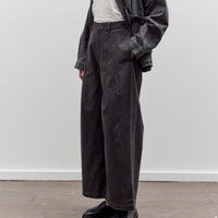 7115 by Szeki Wide-Legged Skate Trouser Unisex, Charcoal Black