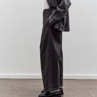 7115 by Szeki Wide-Legged Skate Trouser Unisex, Charcoal Black