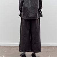7115 by Szeki Wide-Legged Skate Trouser Unisex, Charcoal Black