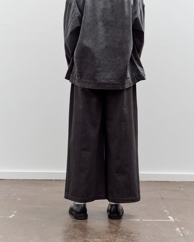 7115 by Szeki Wide-Legged Skate Trouser Unisex, Charcoal Black