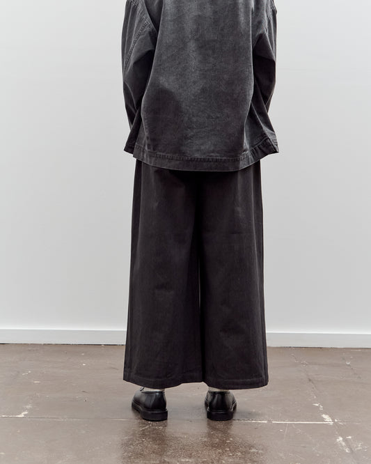 7115 by Szeki Wide-Legged Skate Trouser Unisex, Charcoal Black