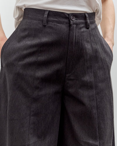 7115 by Szeki Wide-Legged Skate Trouser Unisex, Charcoal Black