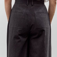 7115 by Szeki Wide-Legged Skate Trouser Unisex, Charcoal Black