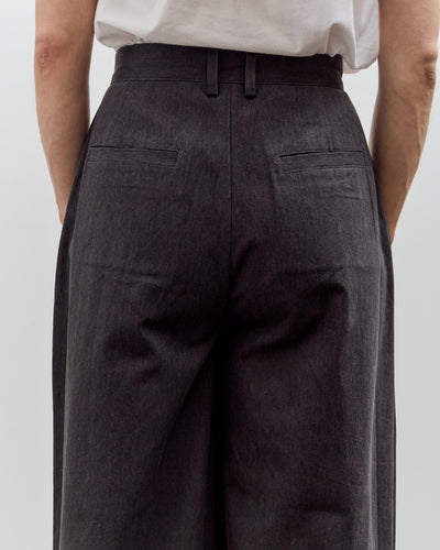 7115 by Szeki Wide-Legged Skate Trouser Unisex, Charcoal Black