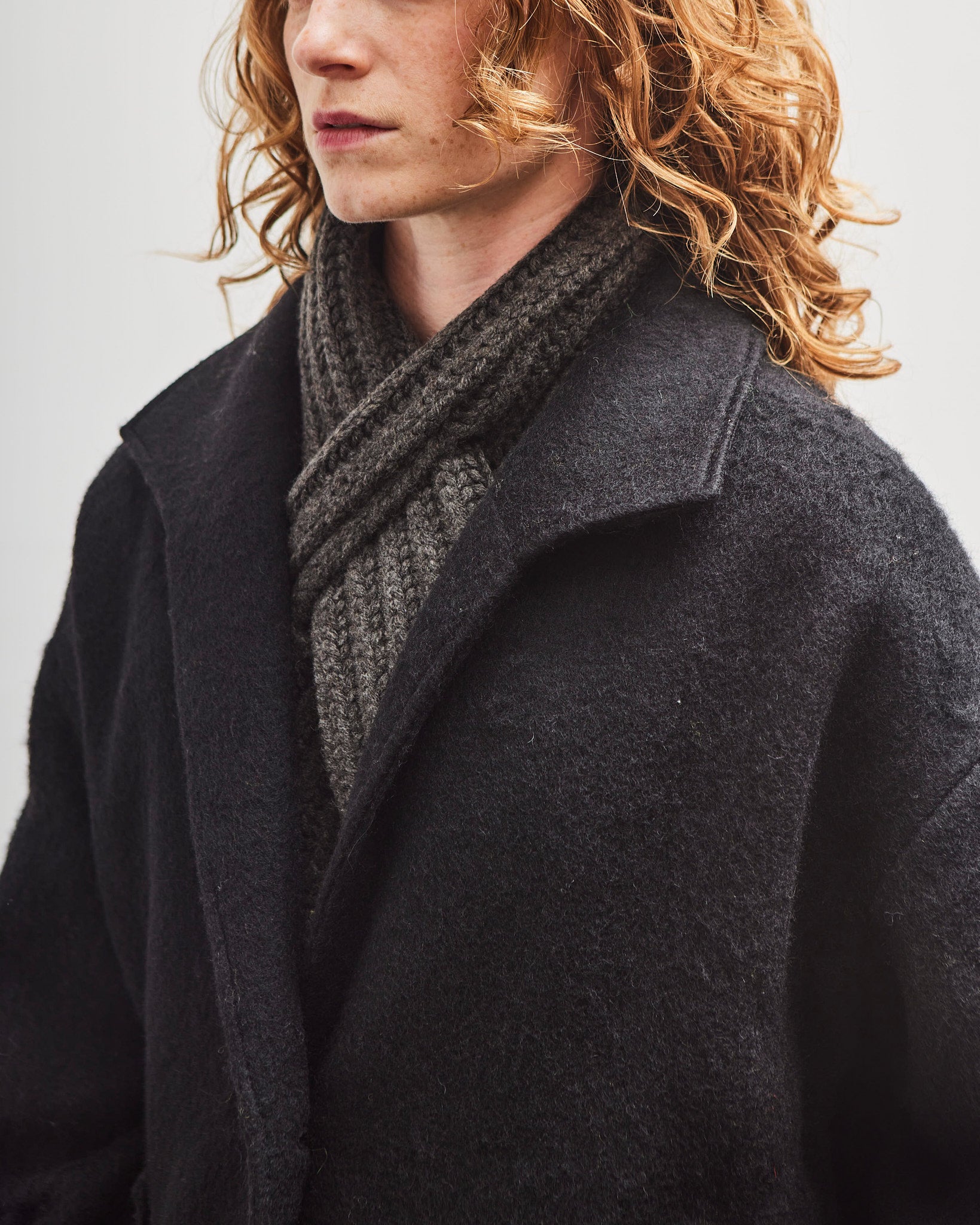 7115 by Szeki Wool Fall Coat, Black – Glasswing