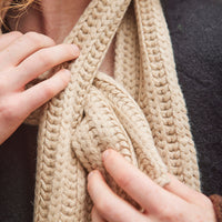 7115 by Szeki Signature Cross Scarf, Almond