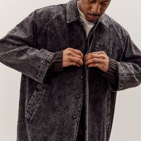 7115 by Szeki Fall Duster, Spotted Washed Black