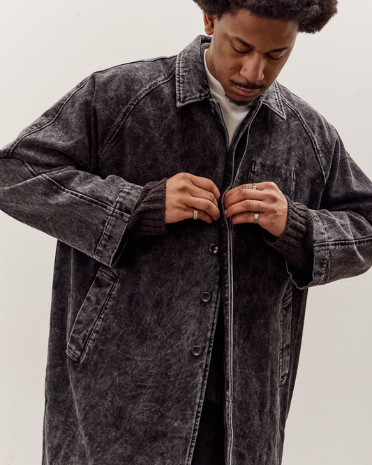 7115 by Szeki Fall Duster, Spotted Washed Black