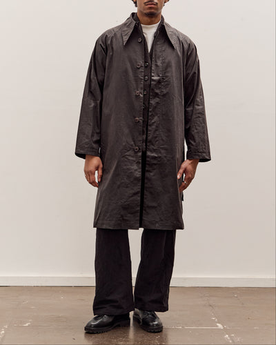 7115 by Szeki Spring Trench Overcoat - Waxed Edition, Charcoal