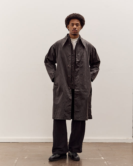 7115 by Szeki Spring Trench Overcoat - Waxed Edition, Charcoal