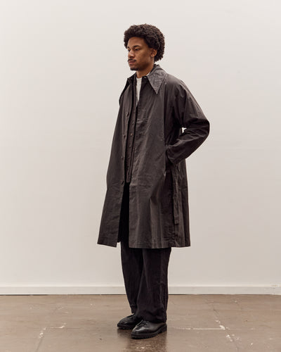 7115 by Szeki Spring Trench Overcoat - Waxed Edition, Charcoal