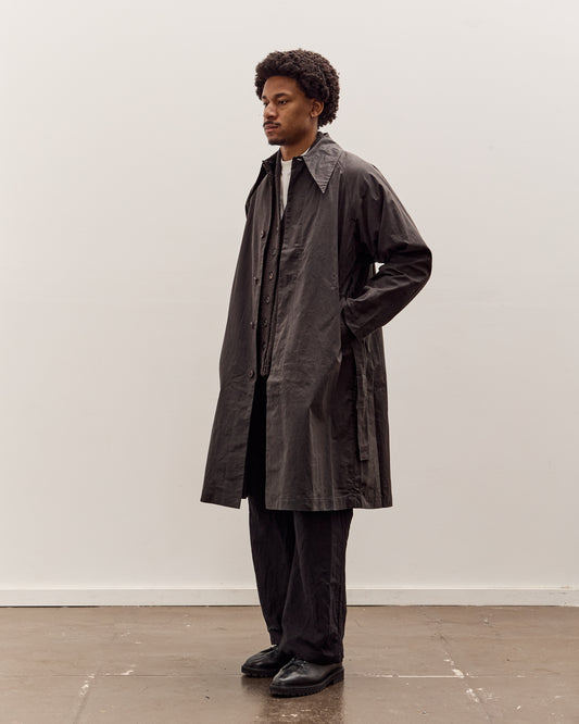 7115 by Szeki Spring Trench Overcoat - Waxed Edition, Charcoal