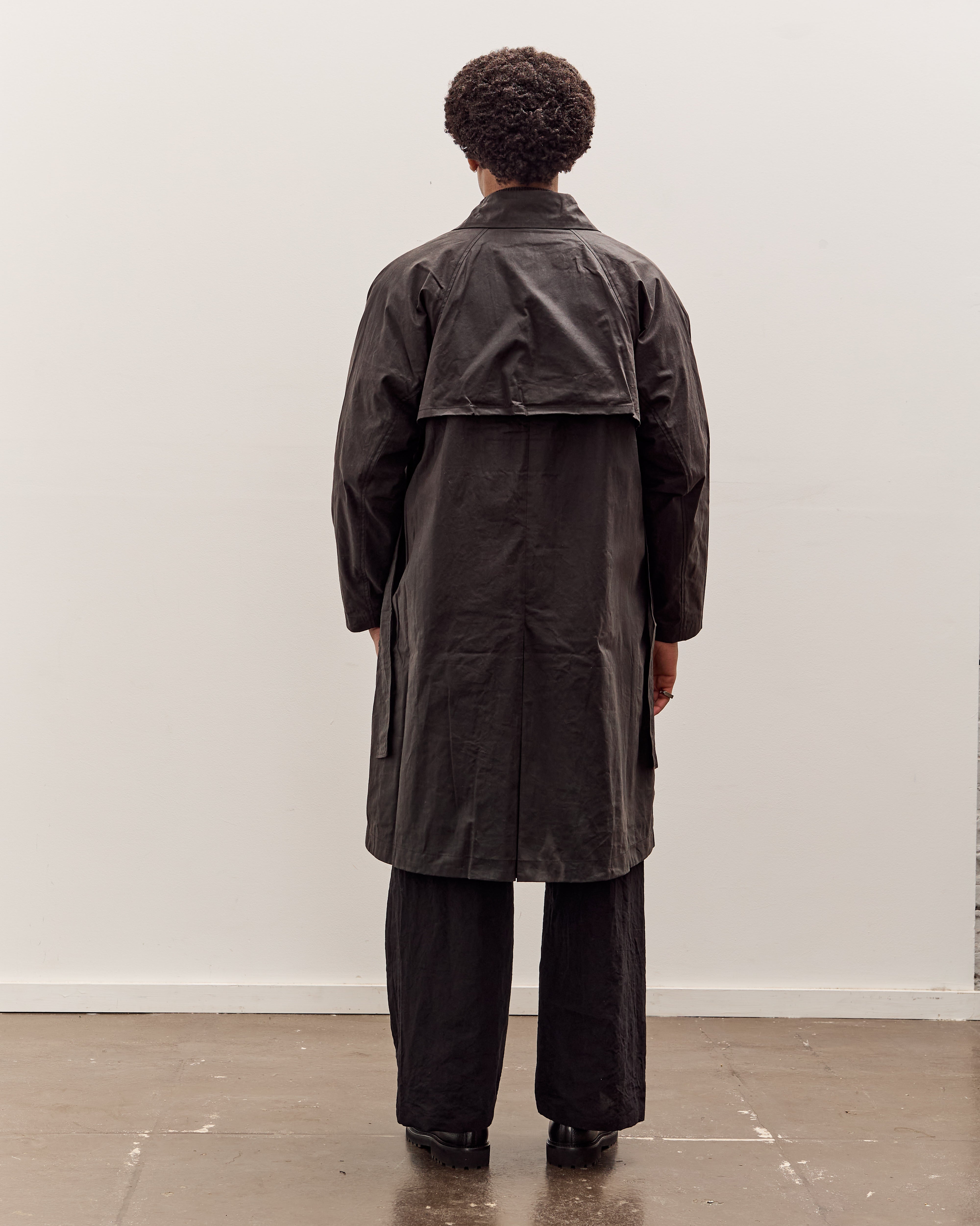 7115 by Szeki Spring Trench Overcoat - Waxed Edition, Charcoal