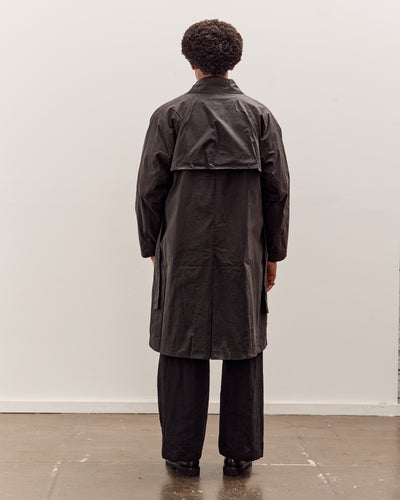 7115 by Szeki Spring Trench Overcoat - Waxed Edition, Charcoal