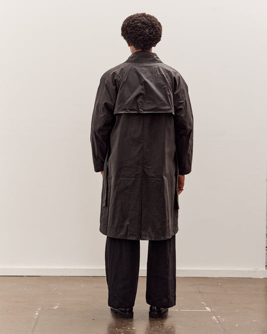7115 by Szeki Spring Trench Overcoat - Waxed Edition, Charcoal