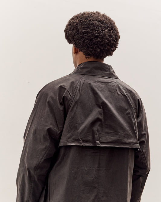 7115 by Szeki Spring Trench Overcoat - Waxed Edition, Charcoal