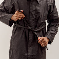 7115 by Szeki Spring Trench Overcoat - Waxed Edition, Charcoal