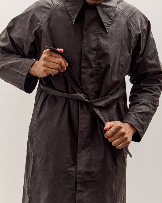 7115 by Szeki Spring Trench Overcoat - Waxed Edition, Charcoal