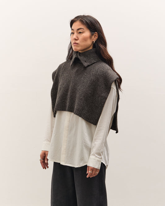 7115 by Szeki Knit Turtleneck Vest, Charcoal