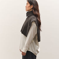 7115 by Szeki Knit Turtleneck Vest, Charcoal