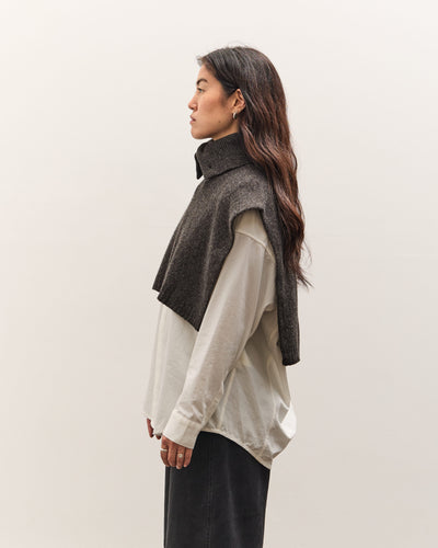 7115 by Szeki Knit Turtleneck Vest, Charcoal