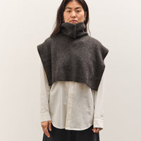 7115 by Szeki Knit Turtleneck Vest, Charcoal