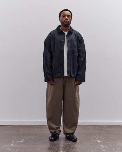 7115 by Szeki Waxed Panel Pockets Shirt Jacket Unisex, Navy Black