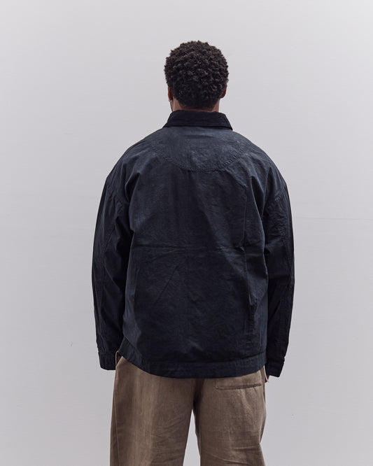 7115 by Szeki Soft Denim Dolman Shirt Unisex, Black