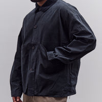7115 by Szeki Waxed Panel Pockets Shirt Jacket Unisex, Navy Black