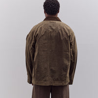 7115 by Szeki Waxed Panel Pockets Shirt Jacket Unisex, Olive Brown